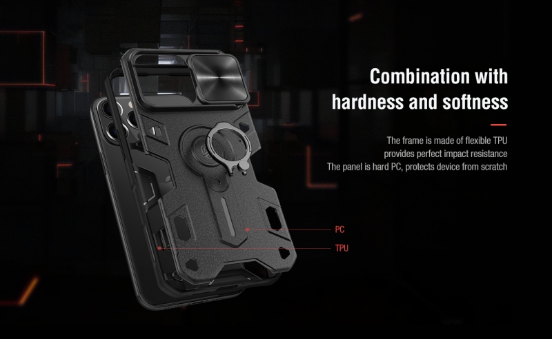 Ốp Lưng iPhone 13 Pro Hiệu Nillkin CamShield Armor Chống Sốc Chính Hãng được thiết kế rất chắc chắn chống sốc tốt, bảo vệ được camera
